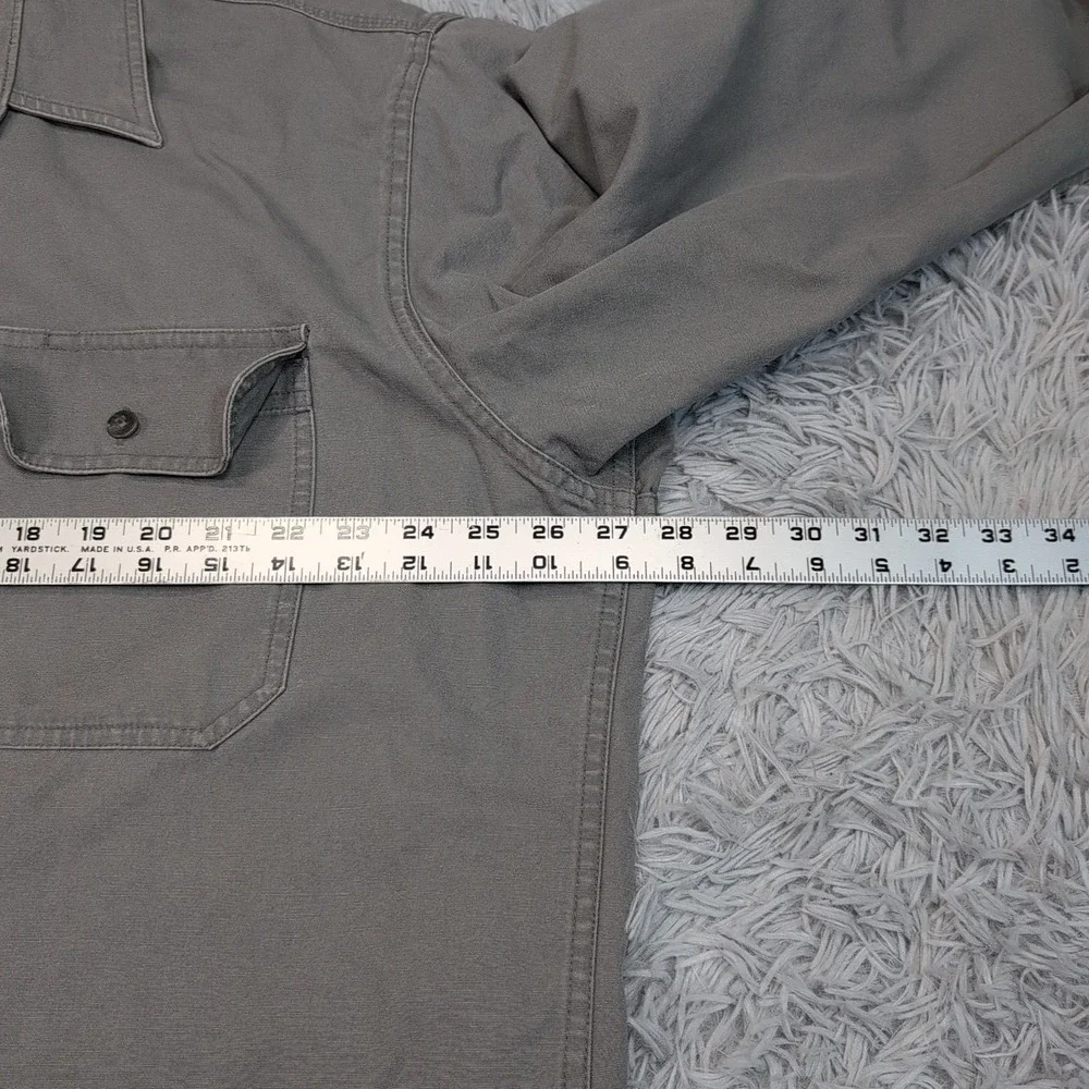 Cabela's Jacket Mens XL Gray Barn Chore  Work Pockets Shacket Button‎ Up Grunge